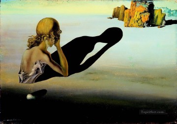 Remordimiento o Esfinge incrustada en la arena Surrealismo Pinturas al óleo
